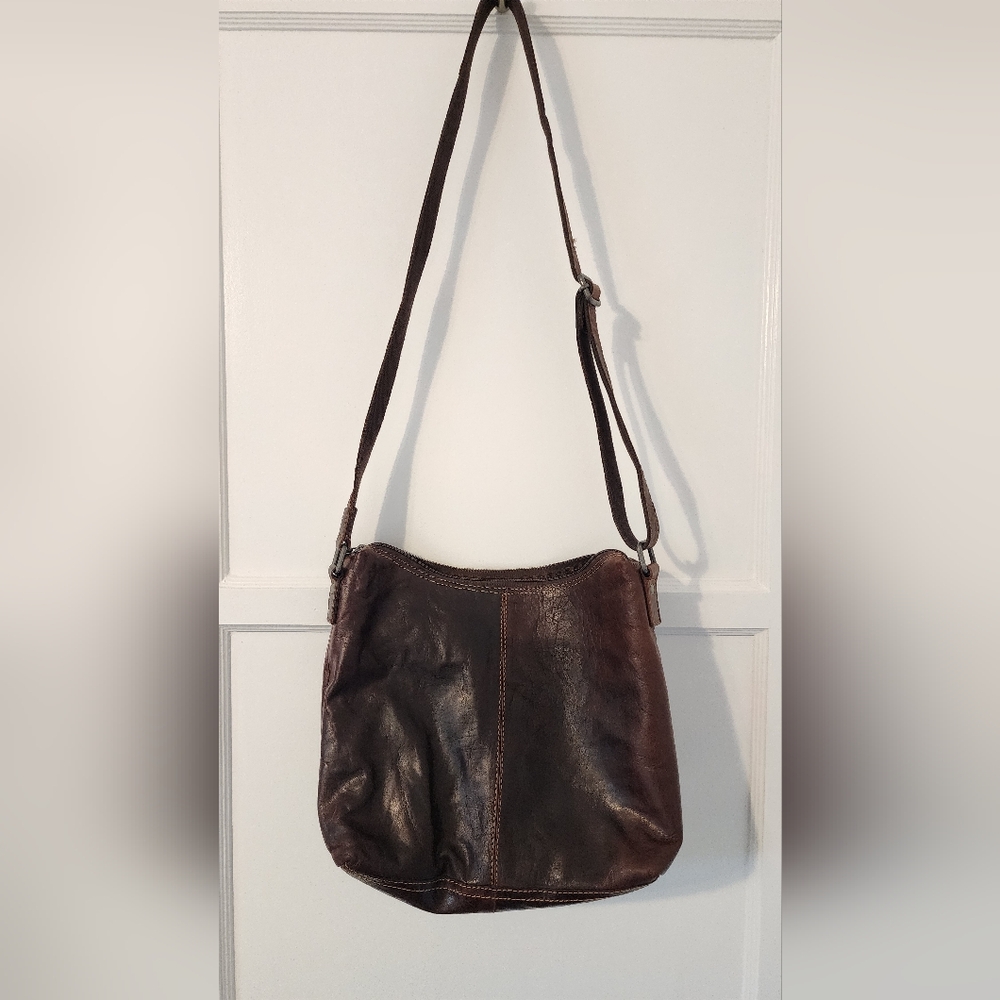 Jack Georges Voyager Hobo Crossbody Leather Bag - Picture 2 of 13